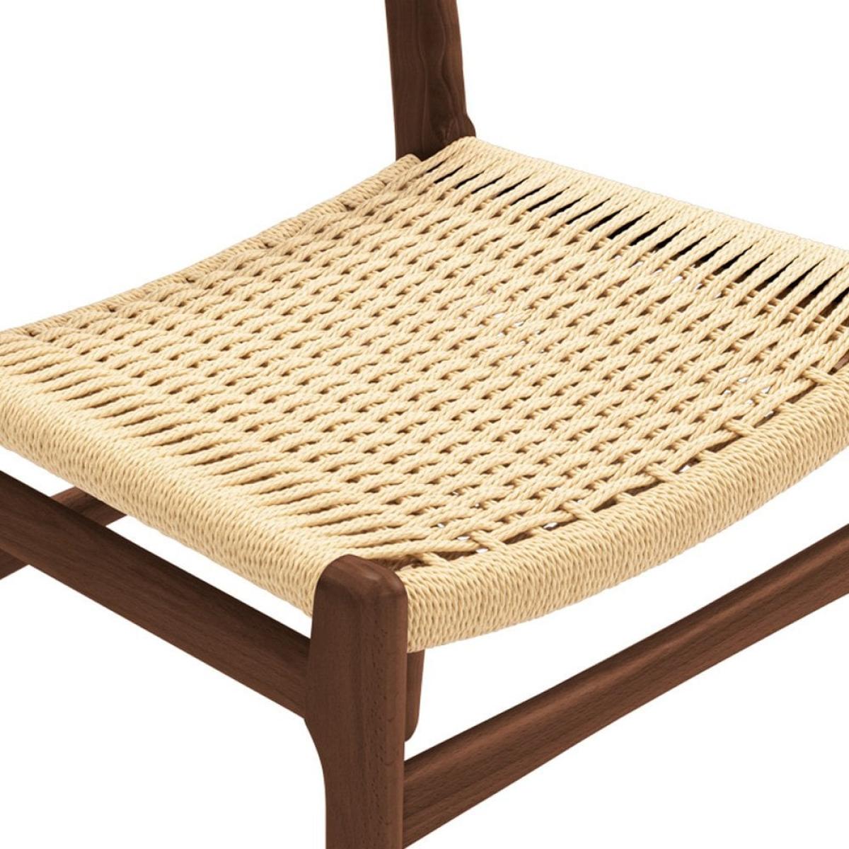 Alma Dining Chair, Natural Weave & Walnut – image 8