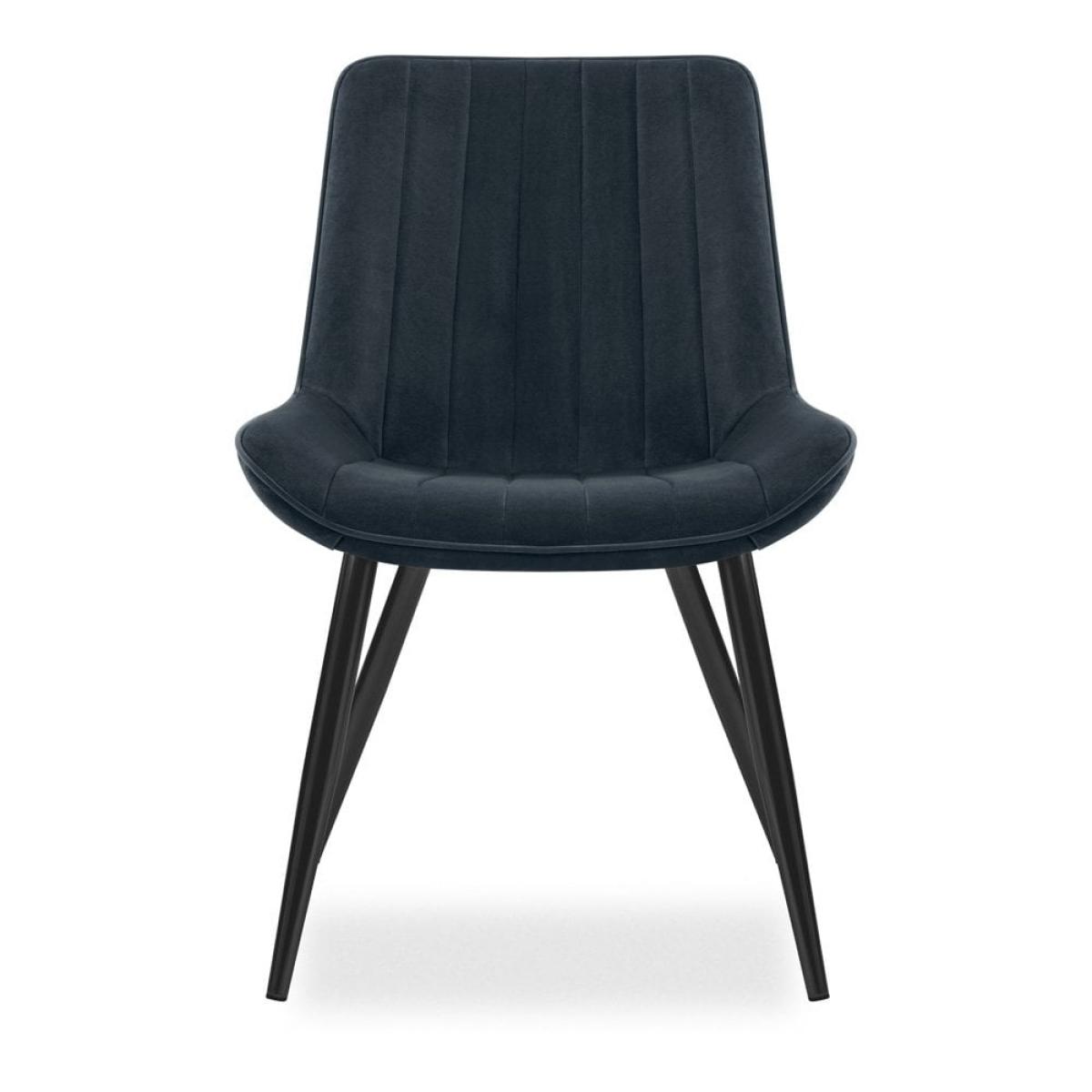 Taylor Dining Chair, Ink Grey Sustainable Velvet & Black – image 4