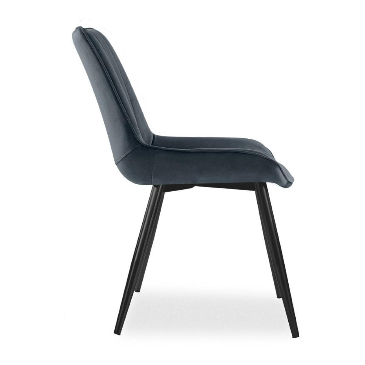 Taylor Dining Chair, Ink Grey Sustainable Velvet & Black – image 5