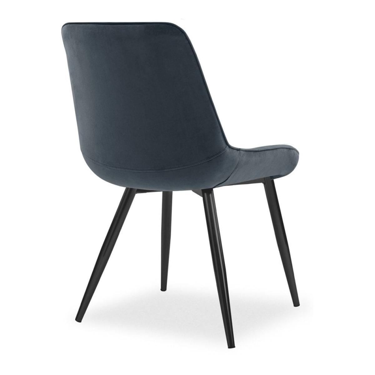 Taylor Dining Chair, Ink Grey Sustainable Velvet & Black – image 6
