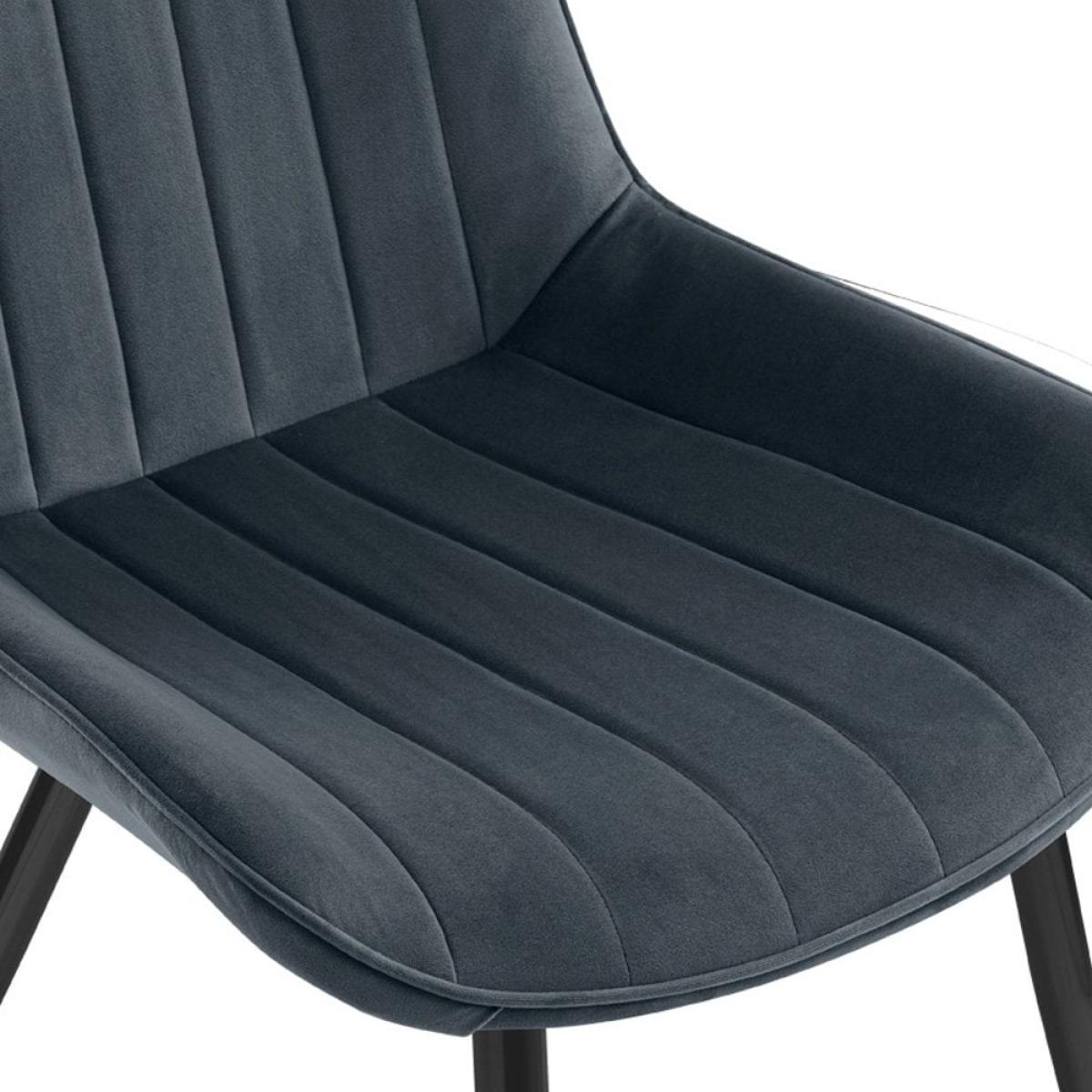 Taylor Dining Chair, Ink Grey Sustainable Velvet & Black – image 8