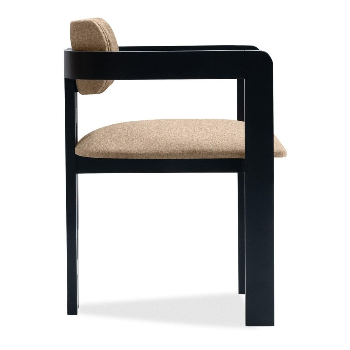 Hallie Carver Dining Chair, Latte Sustainable Fabric – image 6