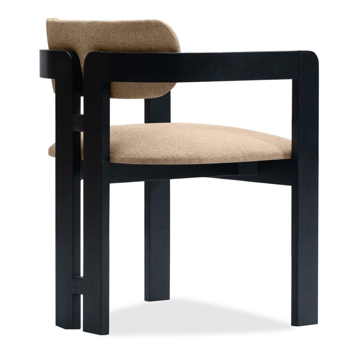 Hallie Carver Dining Chair, Latte Sustainable Fabric – image 7