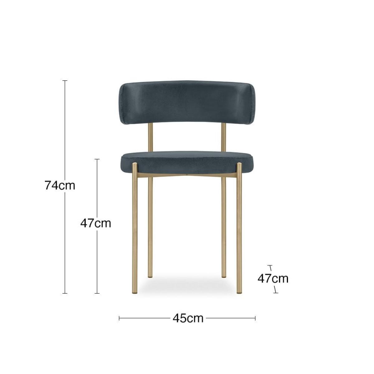 £40  Off  Cassie Dining Chair, Ink Grey Sustainable Velvet – image 9