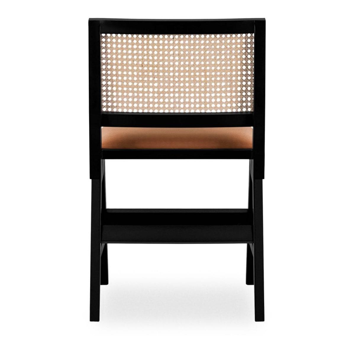 Cleo Wooden Dining Chair, Tan & Black – image 6