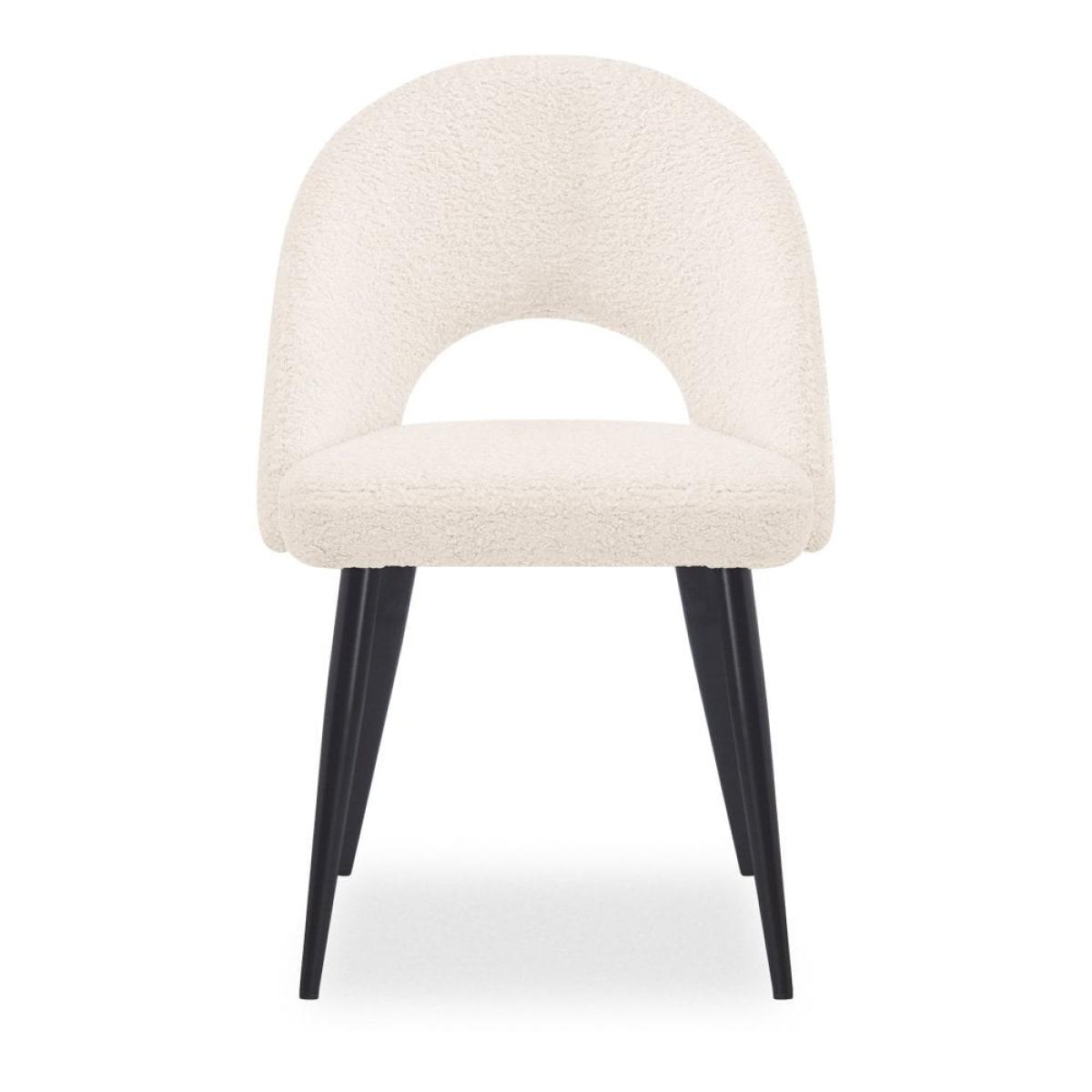 Lucille Dining Chair, Ivory White Boucle – image 3