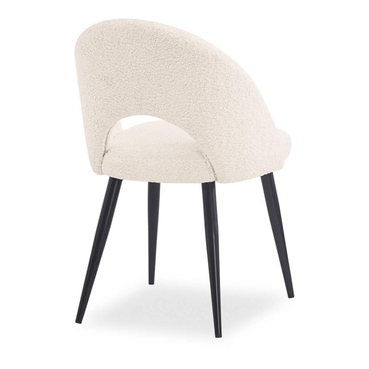 Lucille Dining Chair, Ivory White Boucle – image 5