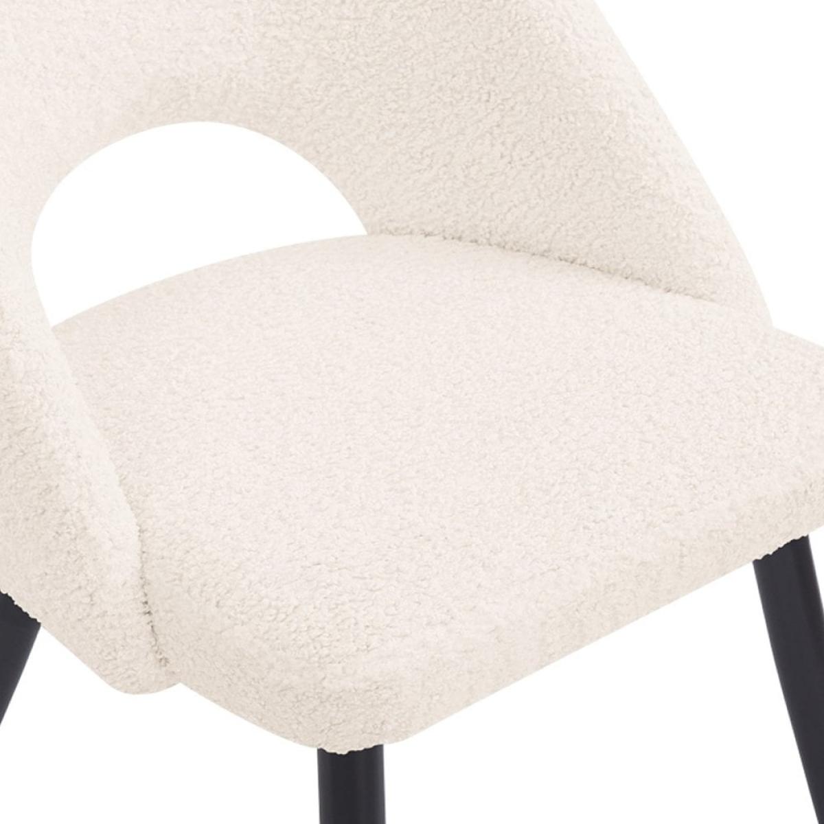 Lucille Dining Chair, Ivory White Boucle – image 7