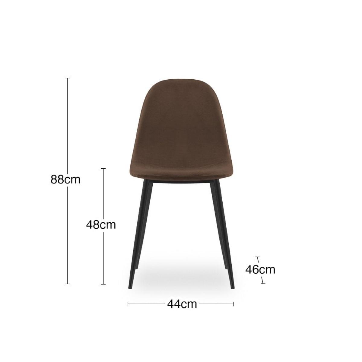 Rayner Dining Chair, Mocha Brown Sustainable Velvet – image 9