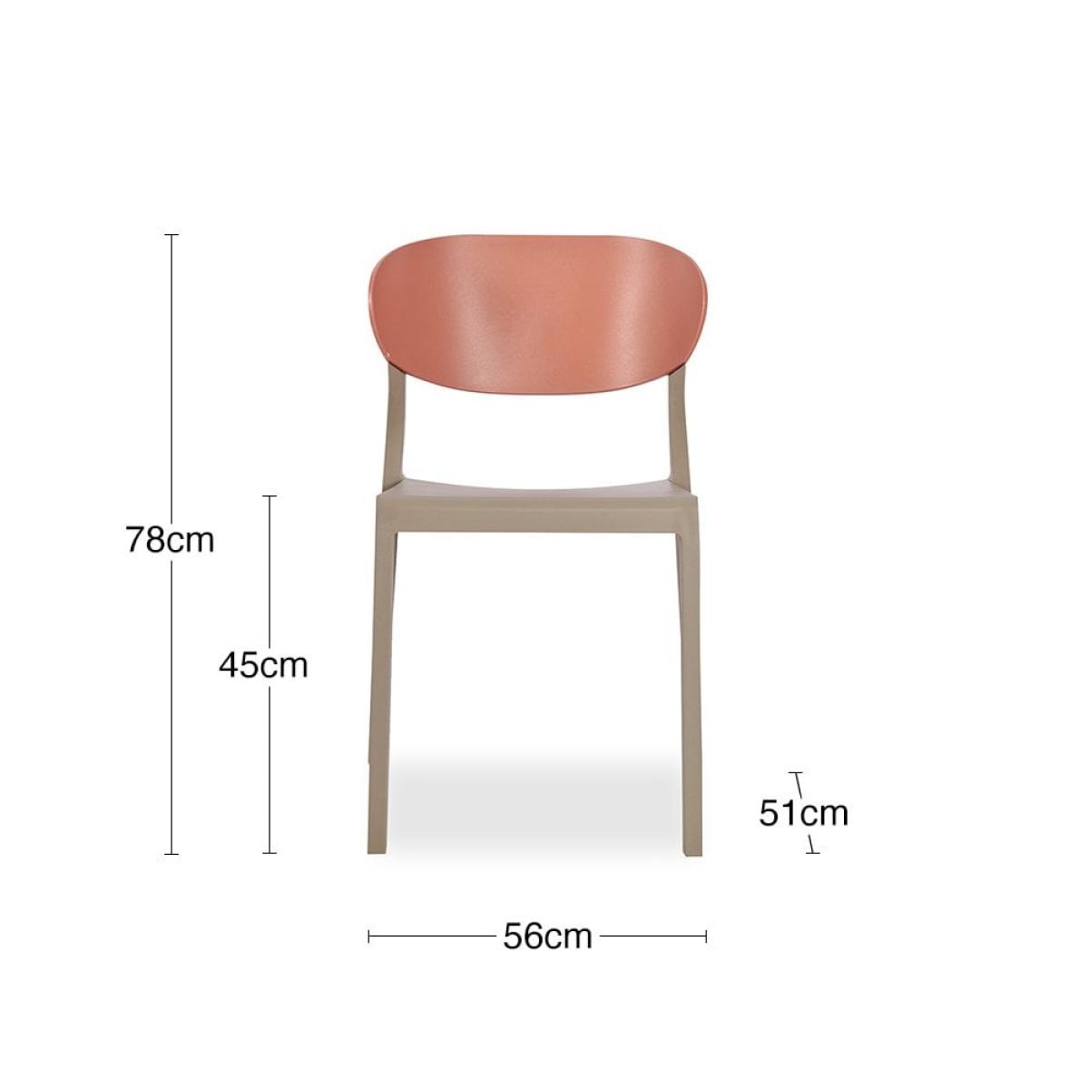 Rory Side Chair, Terracotta & Taupe – image 6