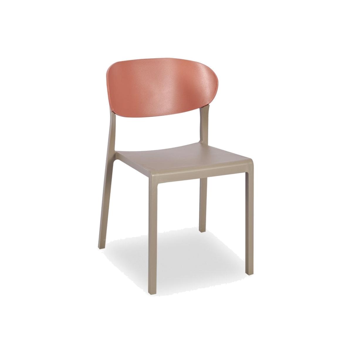 Rory Side Chair, Terracotta & Taupe – image 1