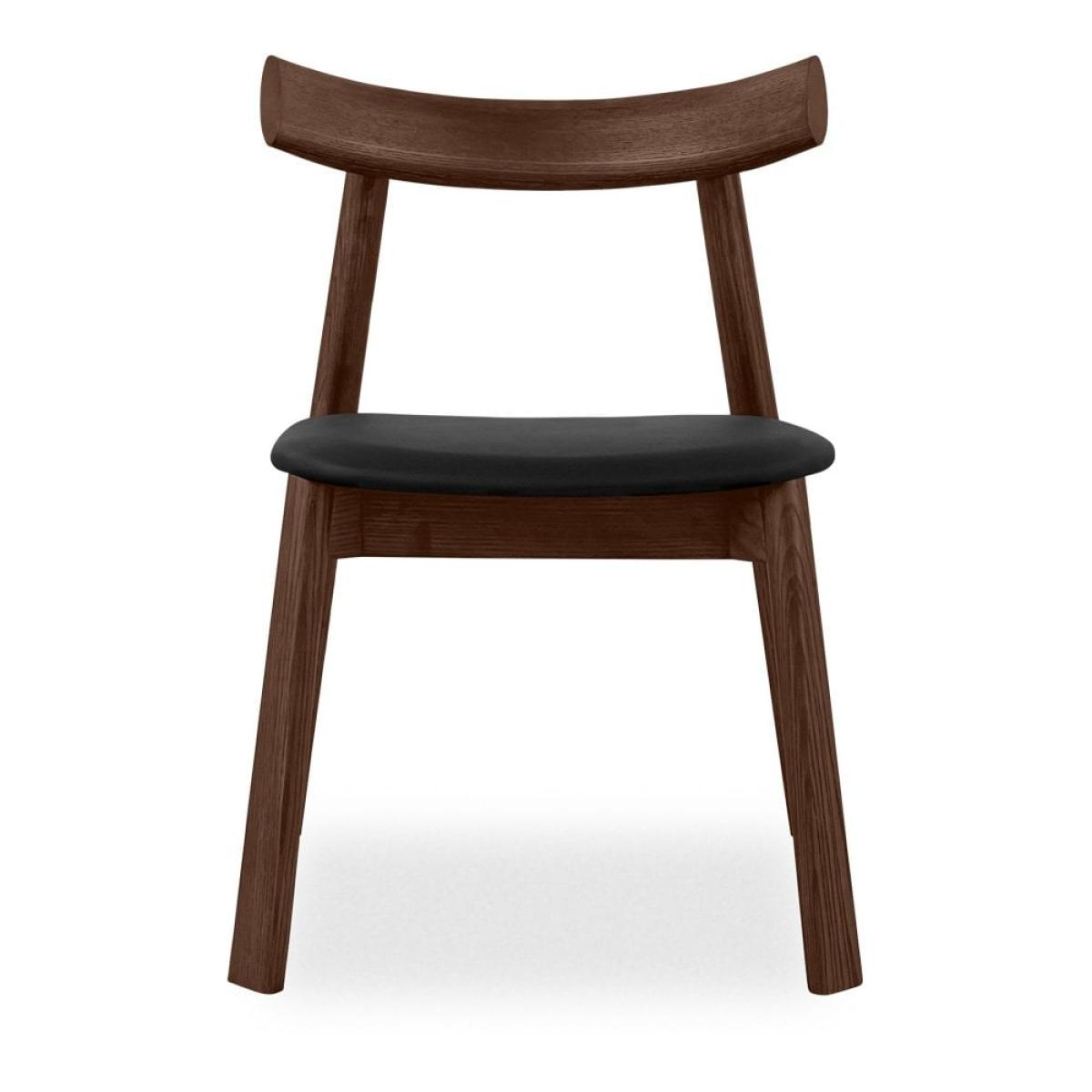 Clyde Wooden Dining Chair, Black & Walnut – image 3