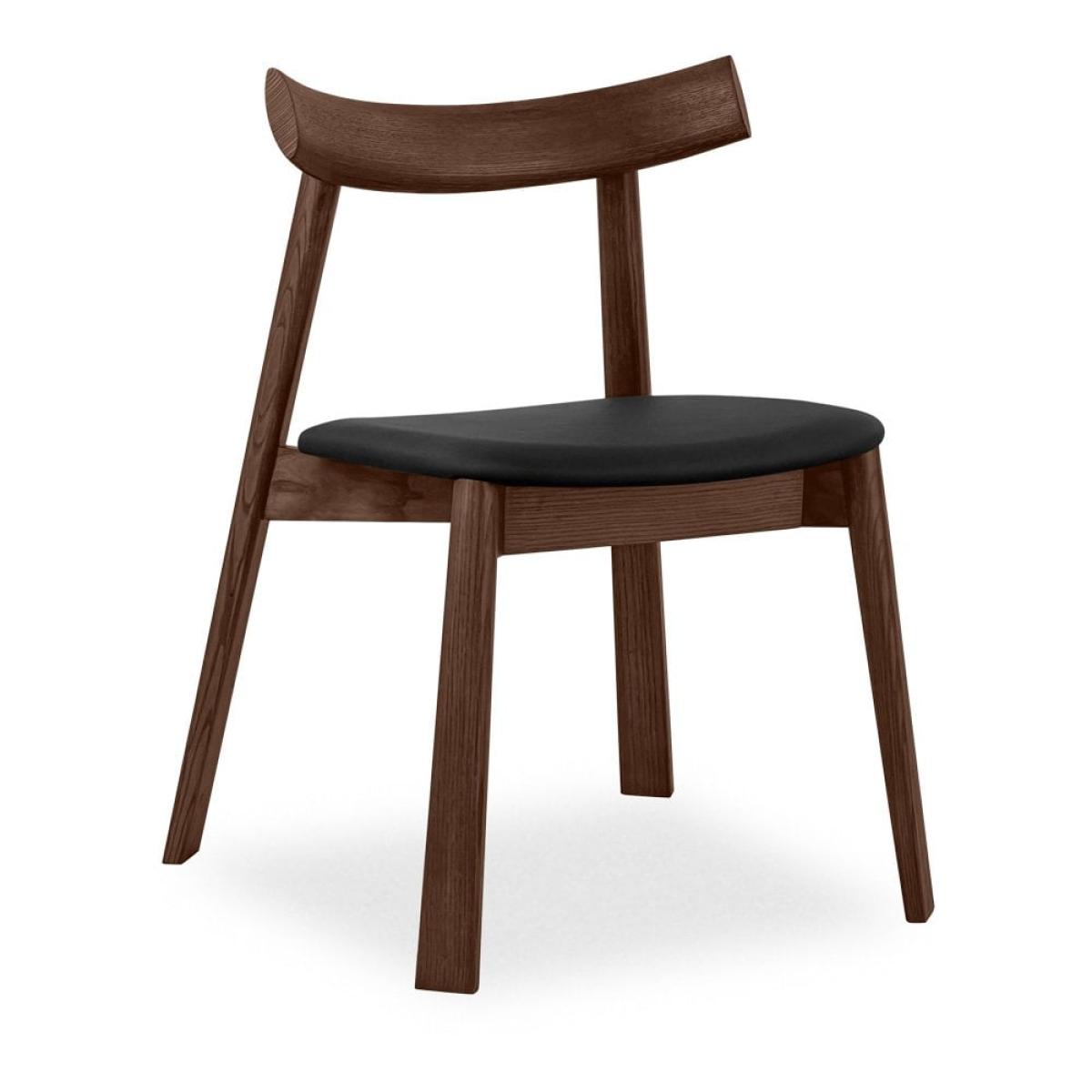 Clyde Wooden Dining Chair, Black & Walnut – image 4