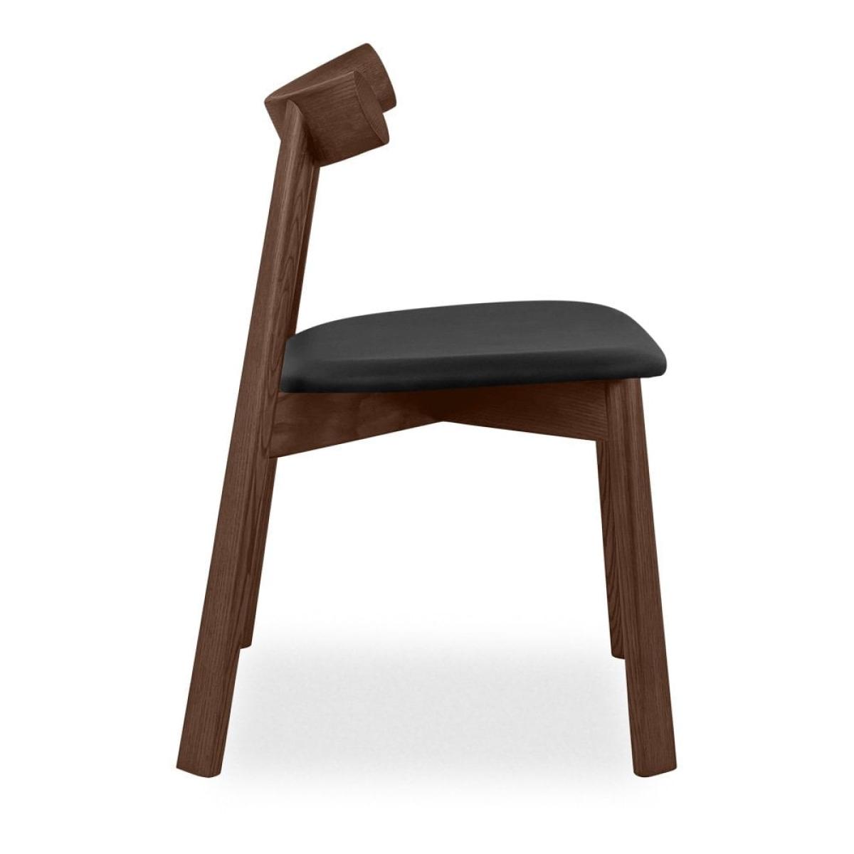 Clyde Wooden Dining Chair, Black & Walnut – image 5
