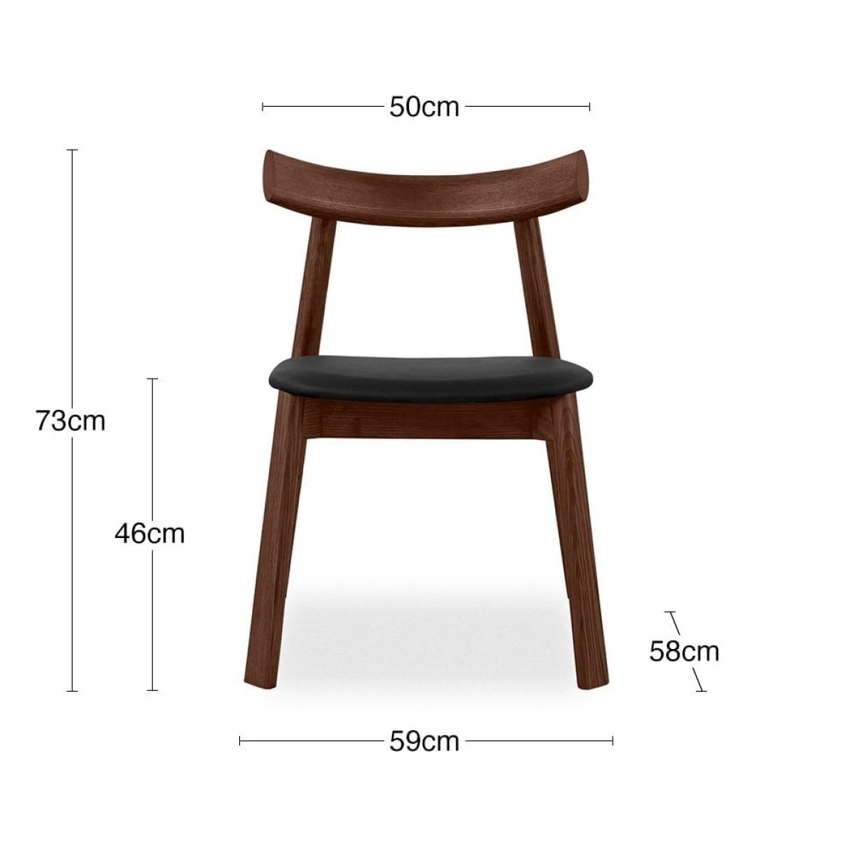 Clyde Wooden Dining Chair, Black & Walnut – image 8