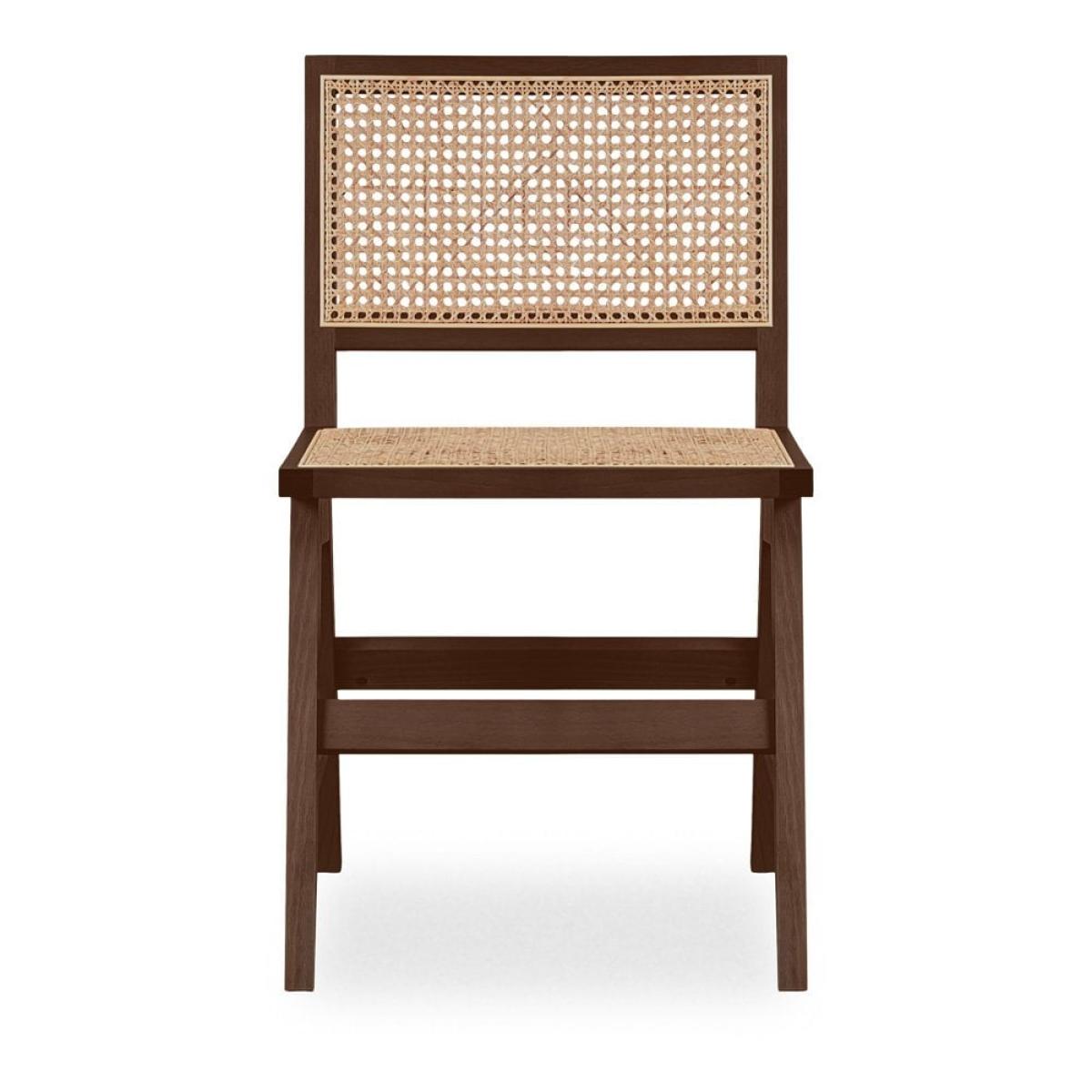Cleo Wooden Dining Chair, Cane & Walnut – image 3