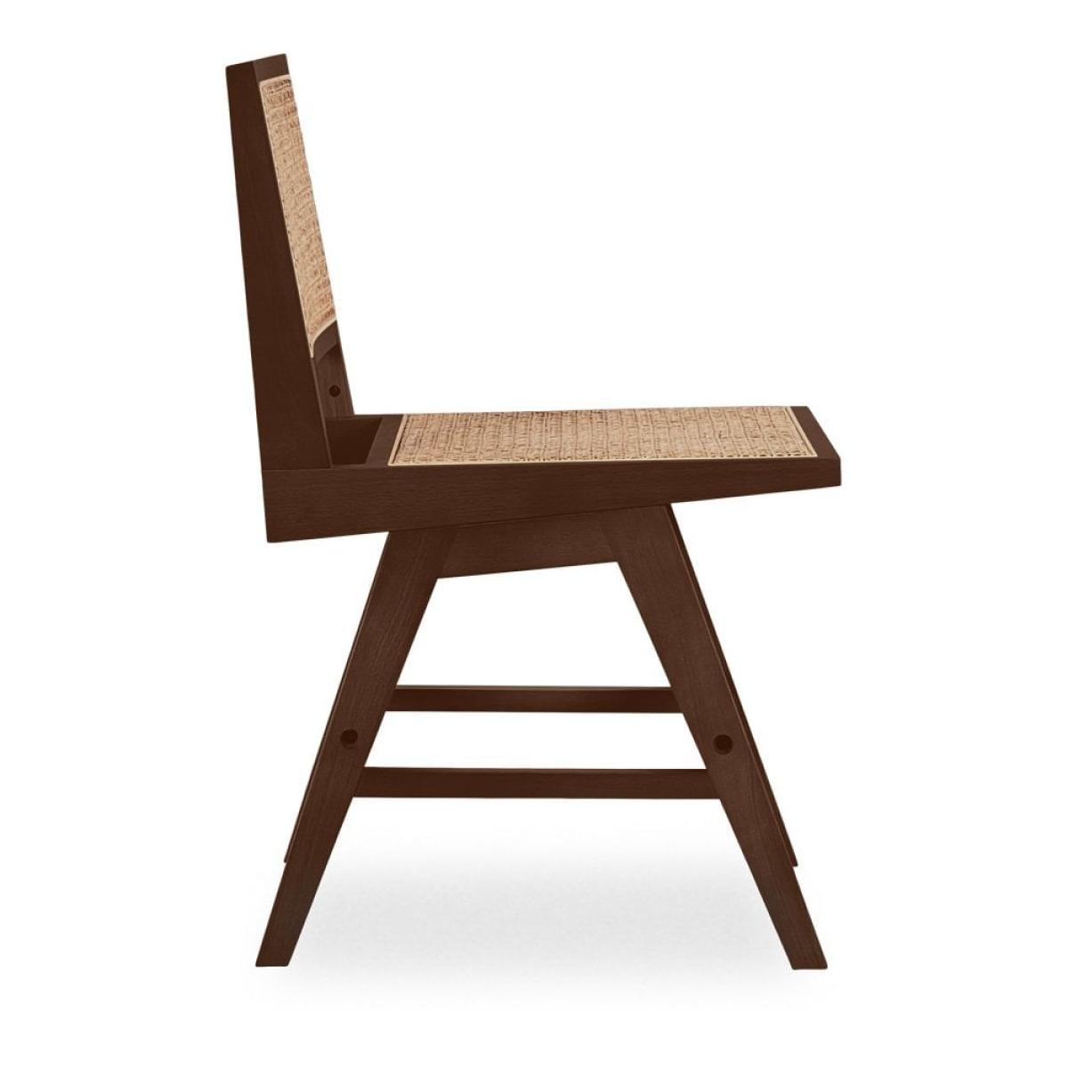 Cleo Wooden Dining Chair, Cane & Walnut – image 4