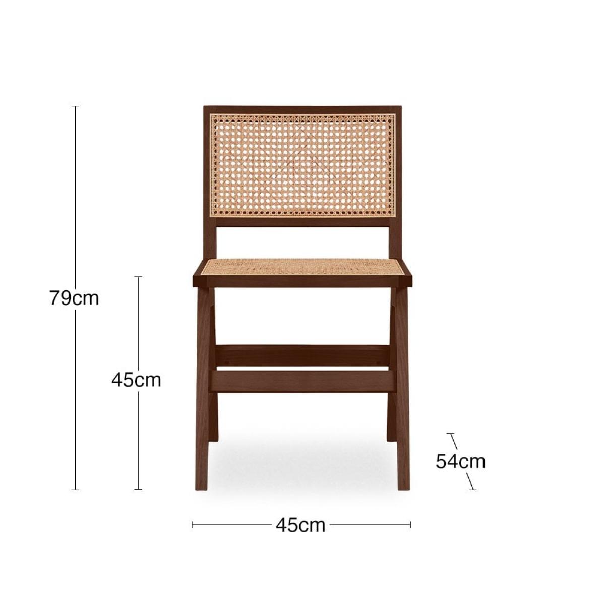 Cleo Wooden Dining Chair, Cane & Walnut – image 7