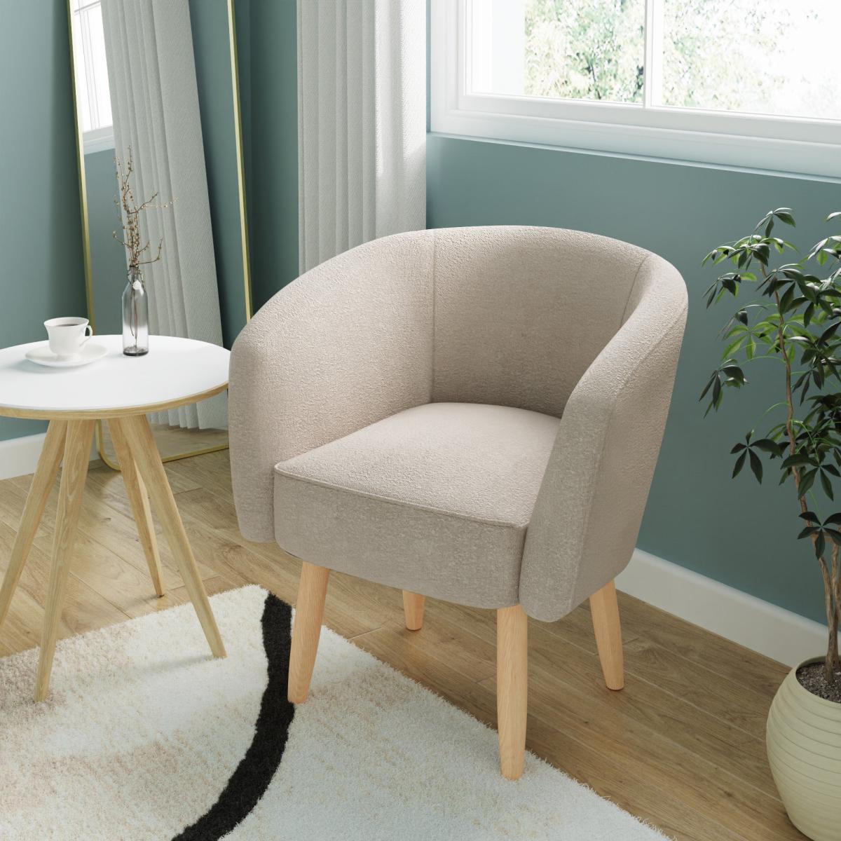 Florence Boucle Chair Stone – image 1