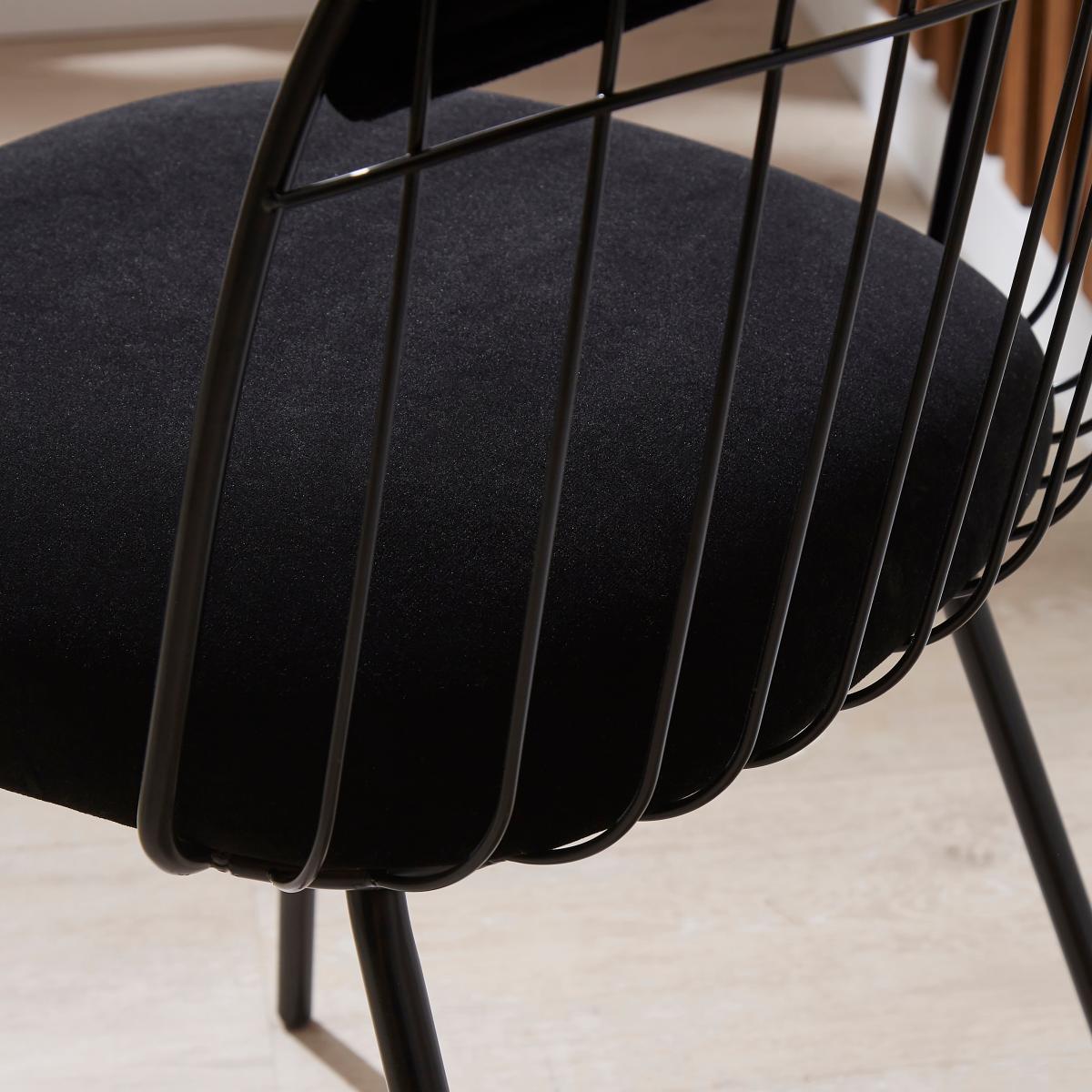 Marcela Set of 2 Chairs, Black Velvet Black Velvet – image 3