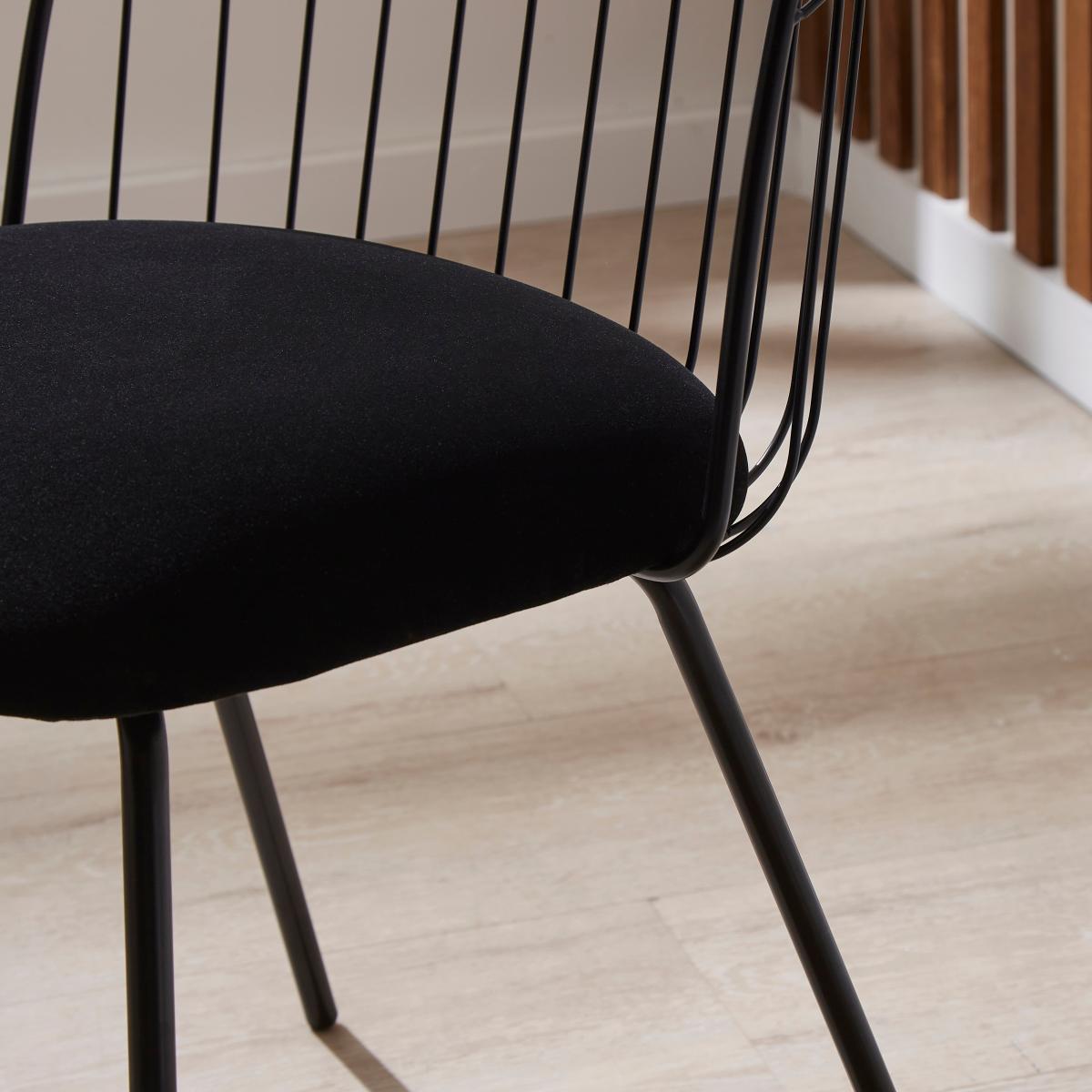Marcela Set of 2 Chairs, Black Velvet Black Velvet – image 4