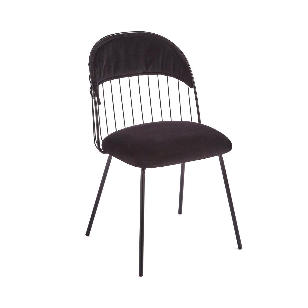 Marcela Set of 2 Chairs, Black Velvet Black Velvet – image 5