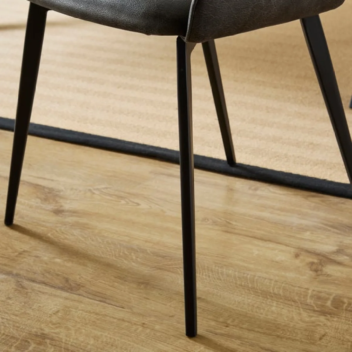 Hudson Set of 2 Dining Chairs, Faux Leather – image 4