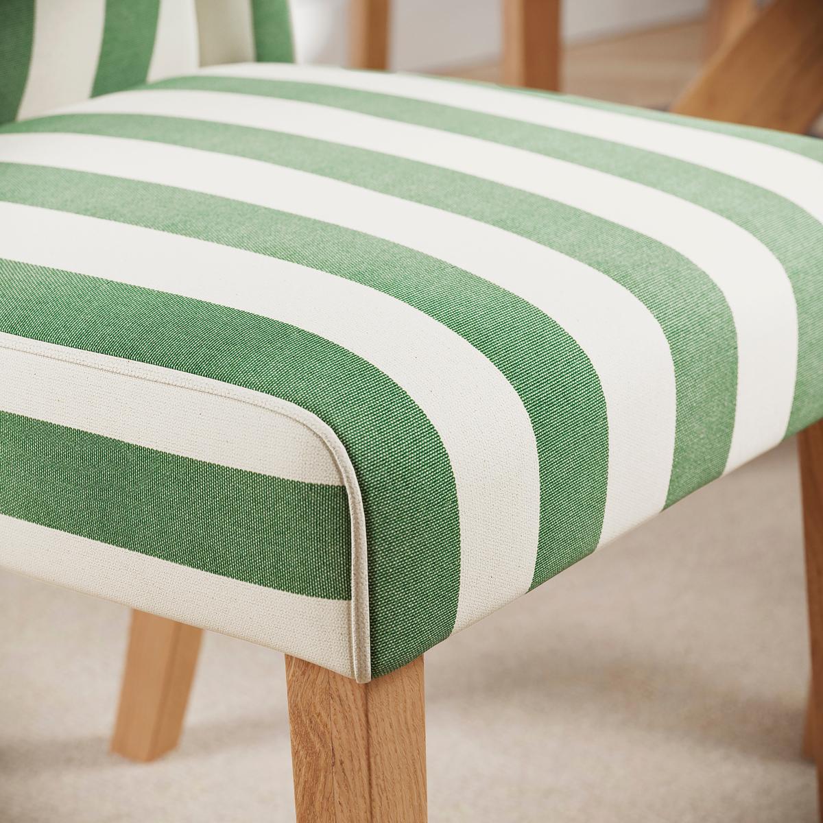 Oswald Dining Chair, Striped Print Olive – image 3