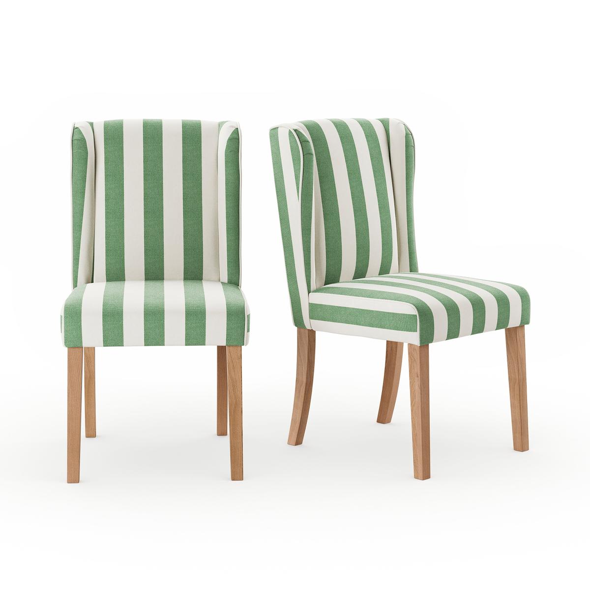 Oswald Dining Chair, Striped Print Olive – image 5