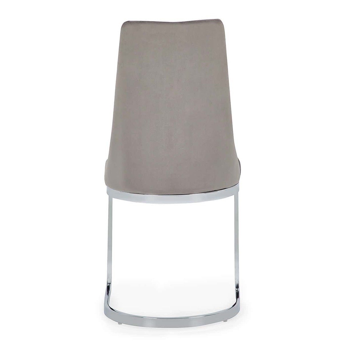 Nova Set of 2 Dining Chairs Grey Brushed Velvet Grey – image 5