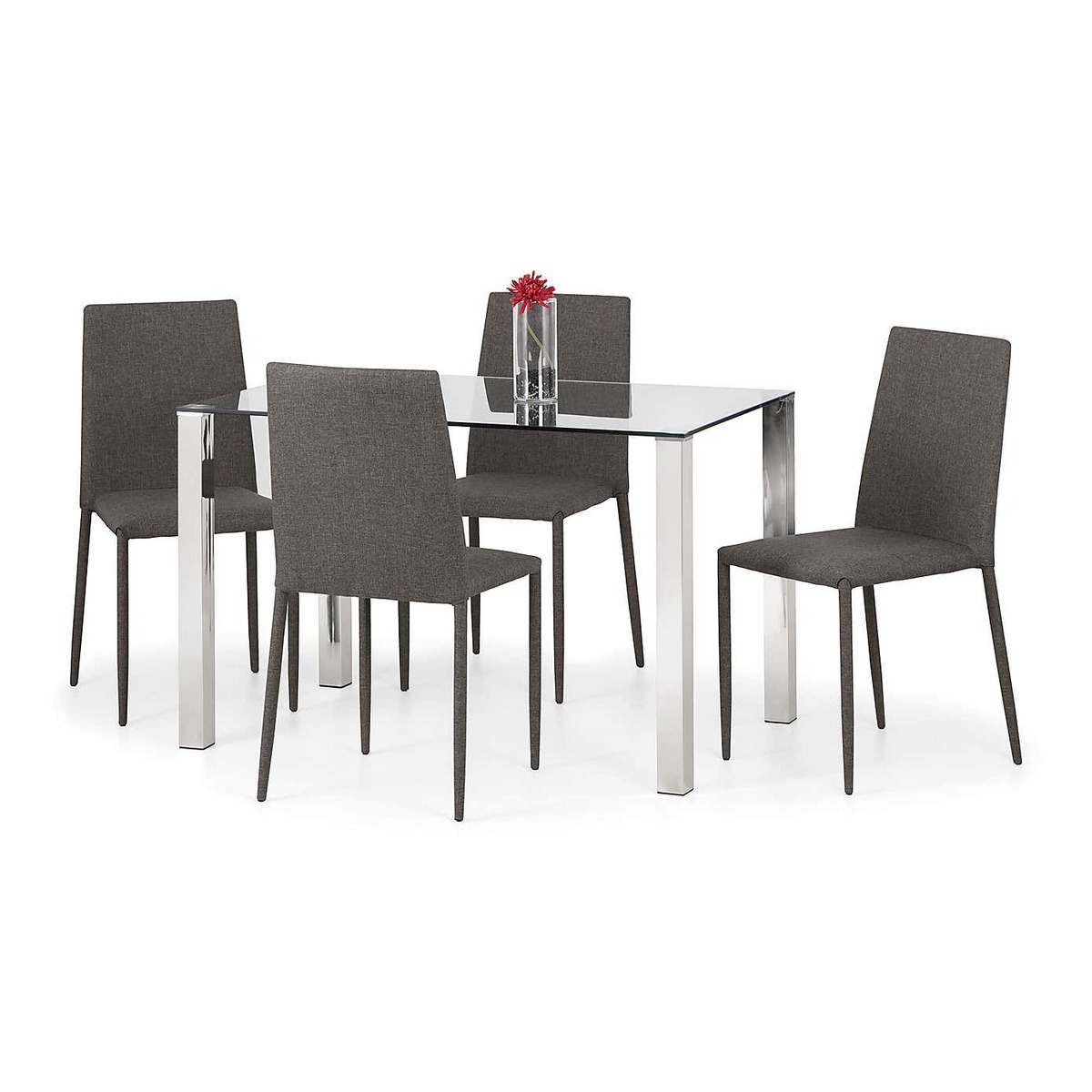 Jazz Set of 4 Stacking Dining Chairs Grey – image 3