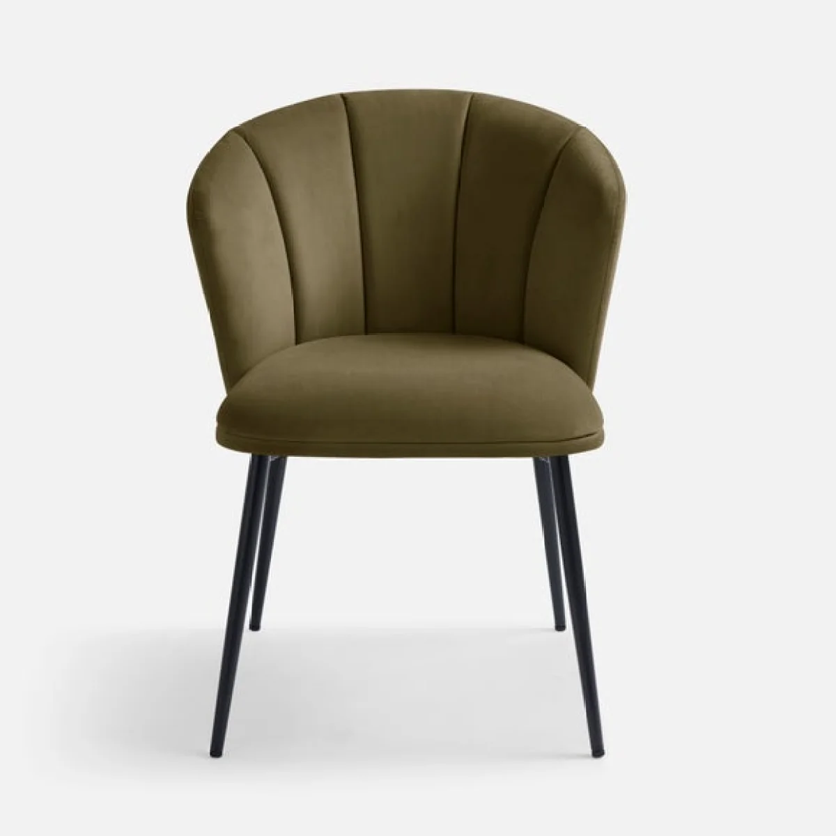 Kiley Dining Chair with Black Legs, Velvet – image 7