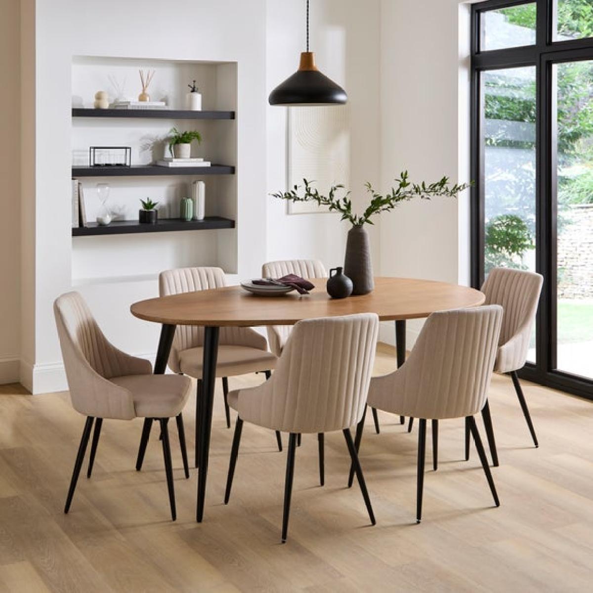 Shea Set of 2 Dining Chairs, Fabric – image 2
