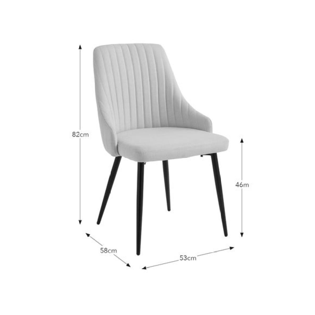 Shea Set of 2 Dining Chairs, Fabric – image 10