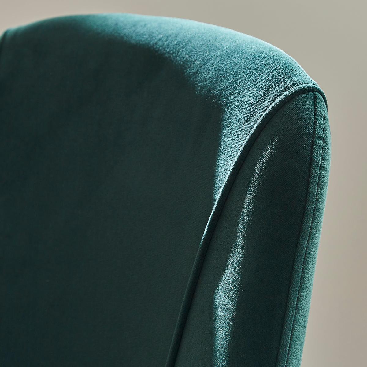 Luna Set of 2 Dining Chairs, Velvet Velvet Bottle Green – image 3