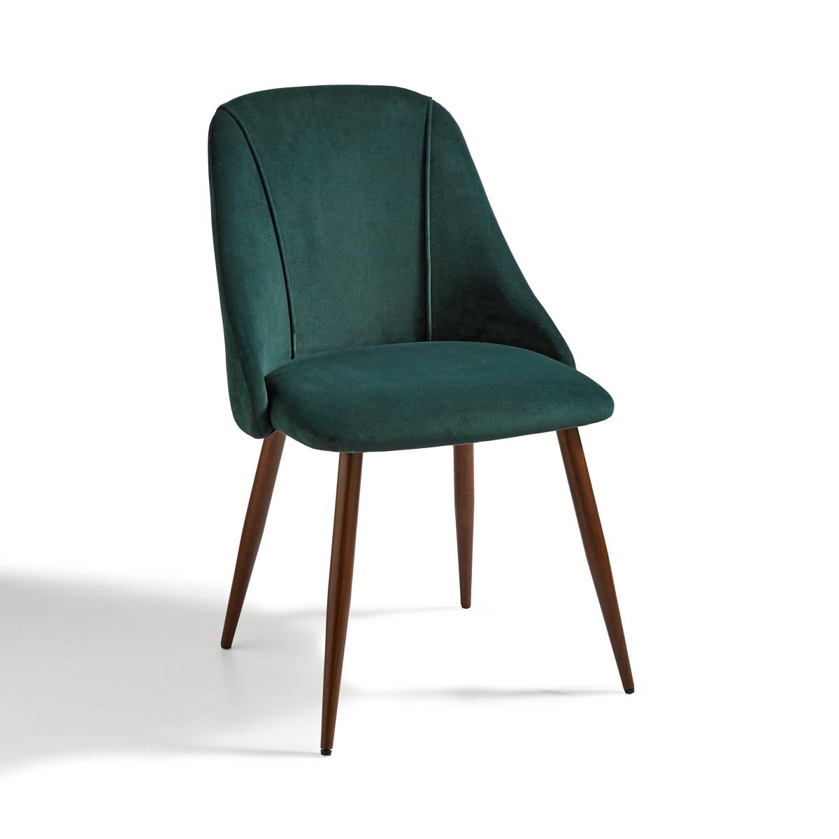 Luna Set of 2 Dining Chairs, Velvet Velvet Bottle Green – image 7