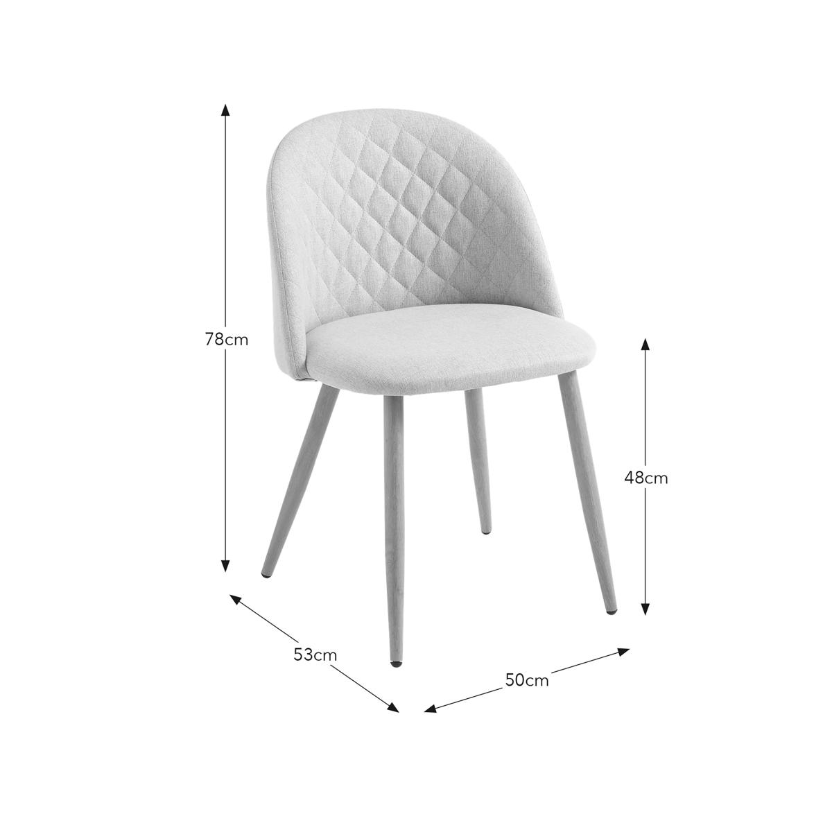 Astrid Dining Chair, Natural Fabric Natural (Beige) – image 7