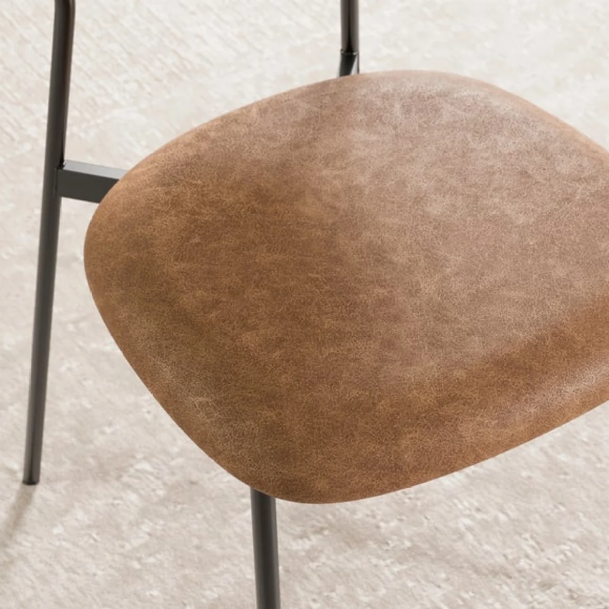 Finn Curved Back Dining Chair, Faux Leather – image 4