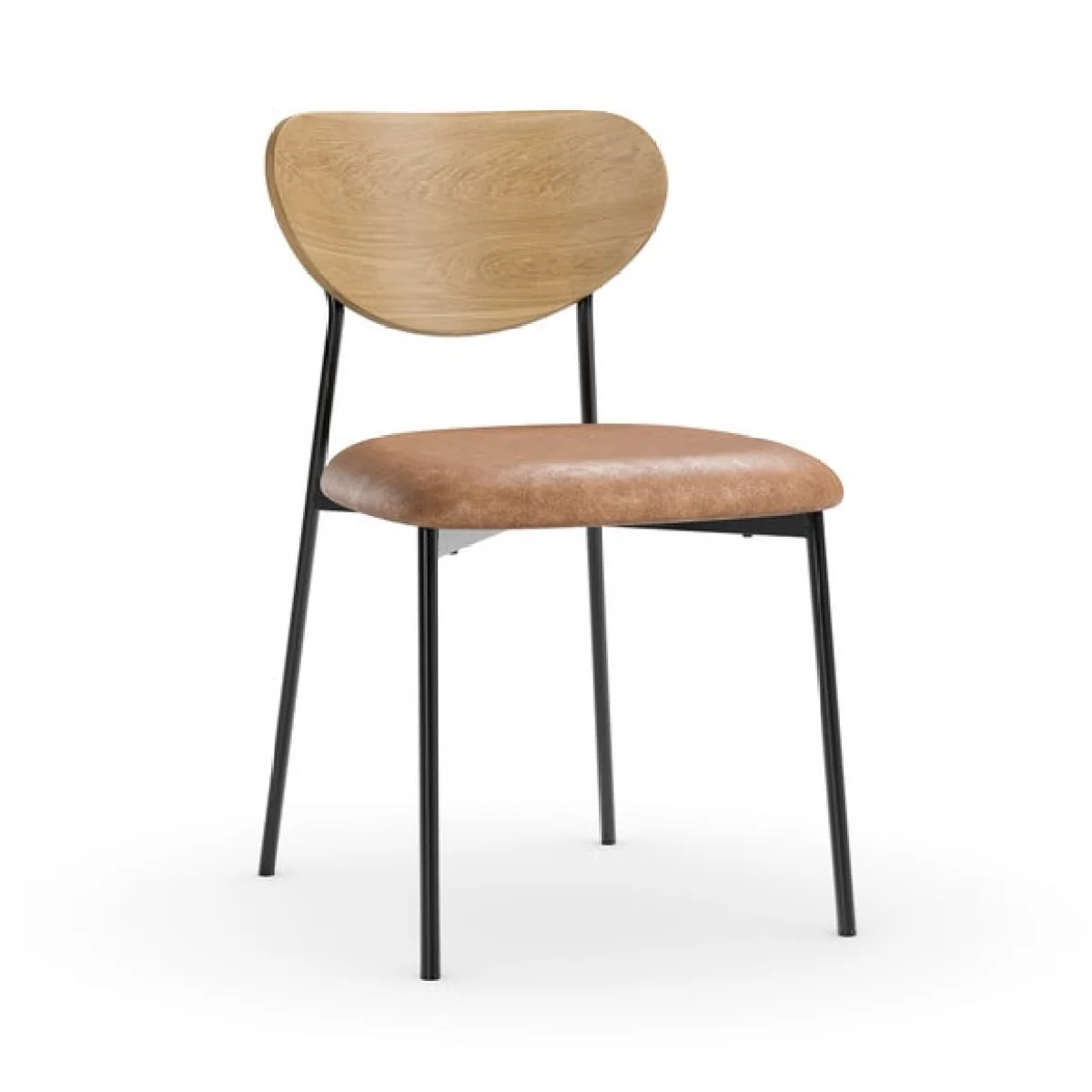 Finn Curved Back Dining Chair, Faux Leather – image 6