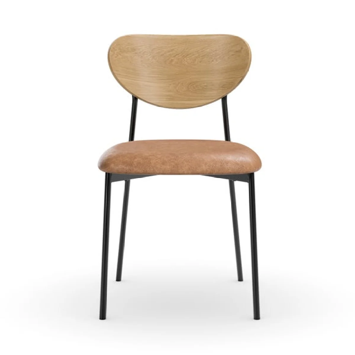 Finn Curved Back Dining Chair, Faux Leather – image 7