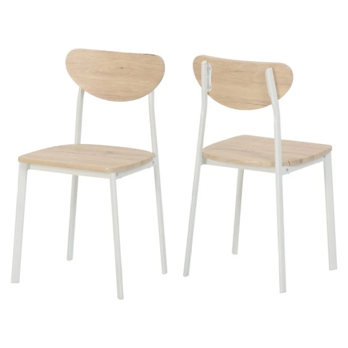 Set of 2 Riley Dining Chairs, Oak Effect – image 2
