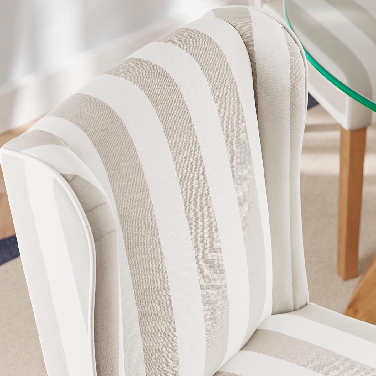 Oswald Dining Chair, Striped Print Natural – image 3