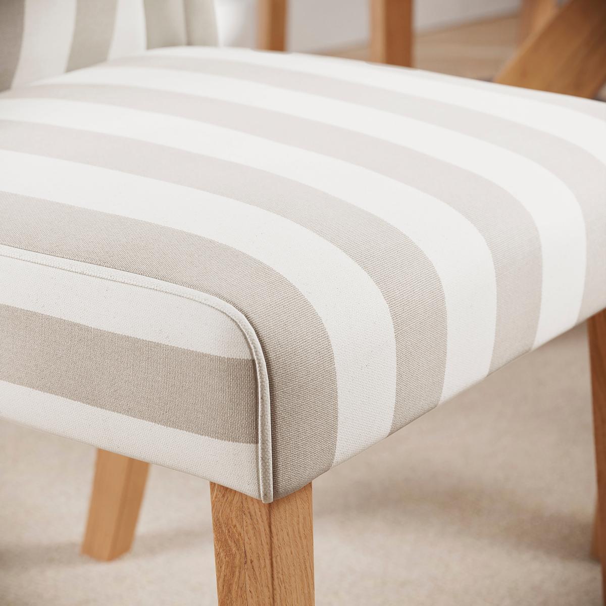 Oswald Dining Chair, Striped Print Natural – image 4
