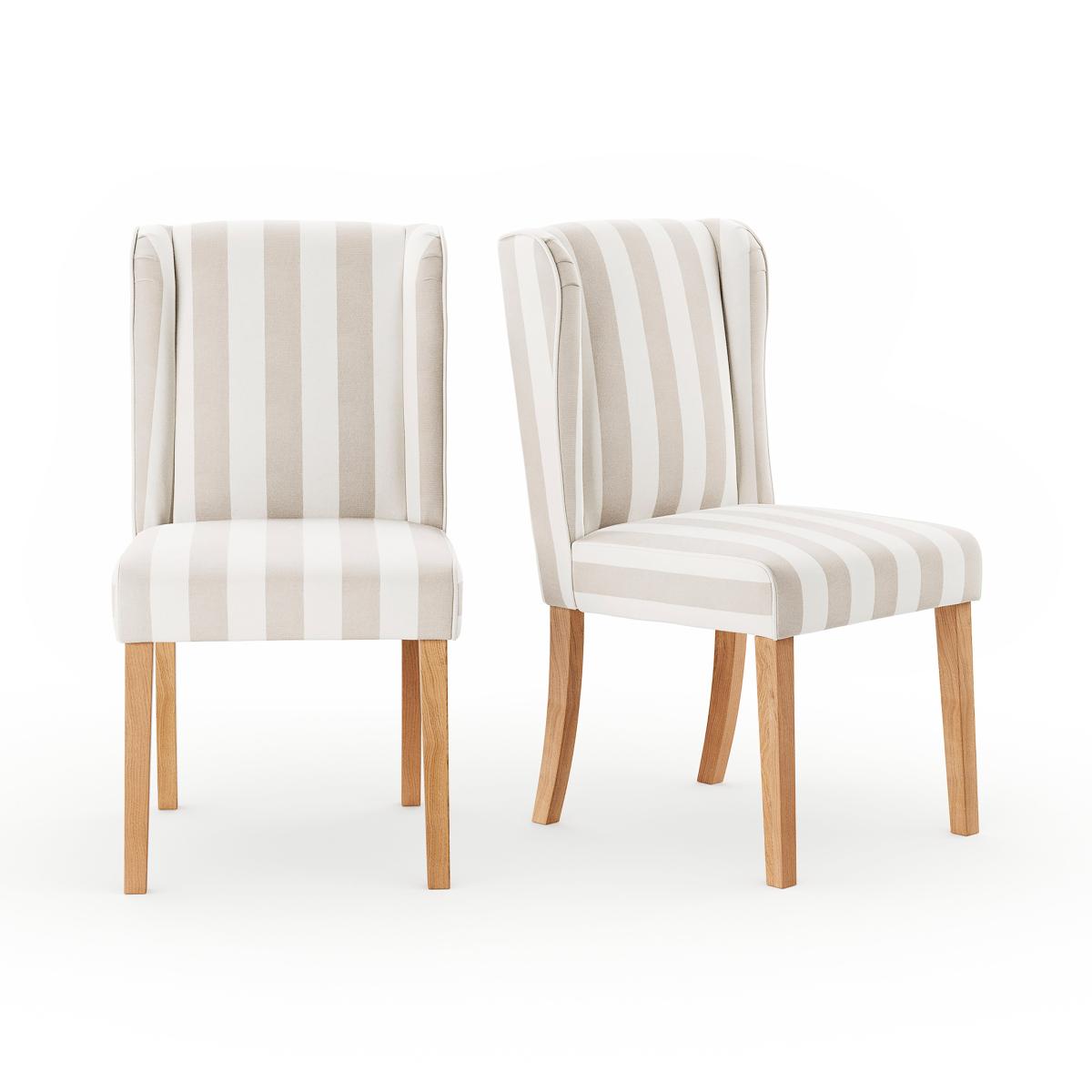 Oswald Dining Chair, Striped Print Natural – image 5