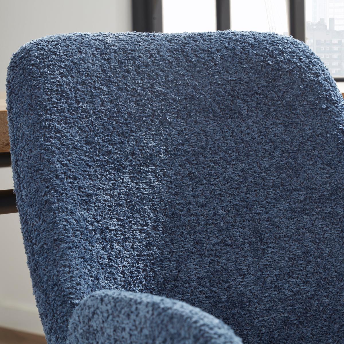 Axel Boucle Chenille Dining Chair Folkstone Blue – image 4