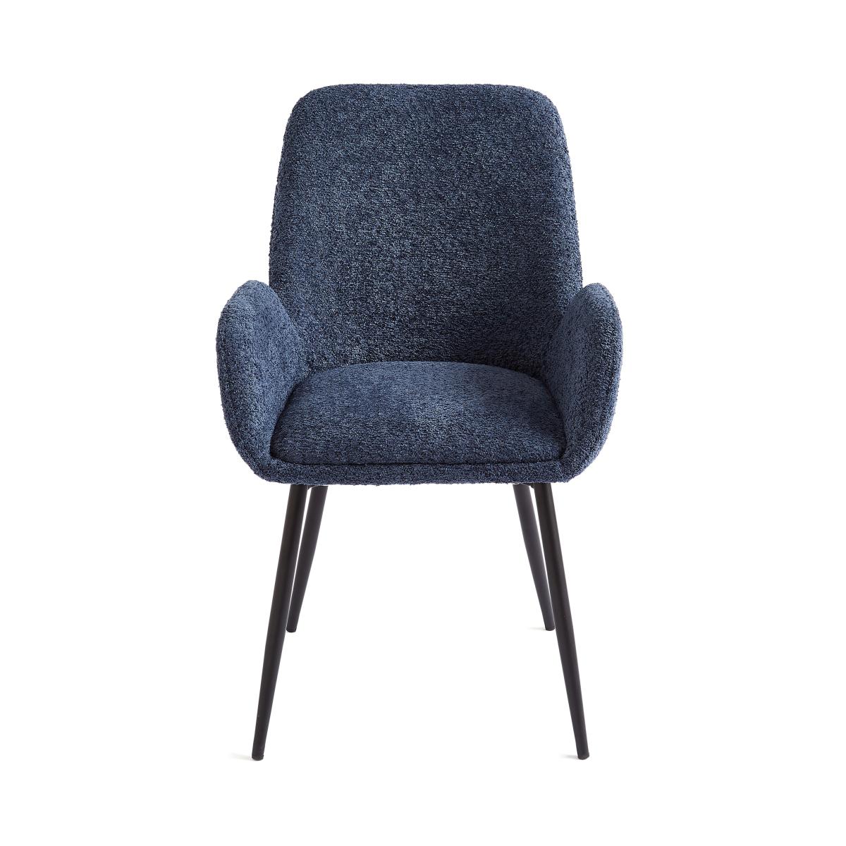 Axel Boucle Chenille Dining Chair Folkstone Blue – image 5