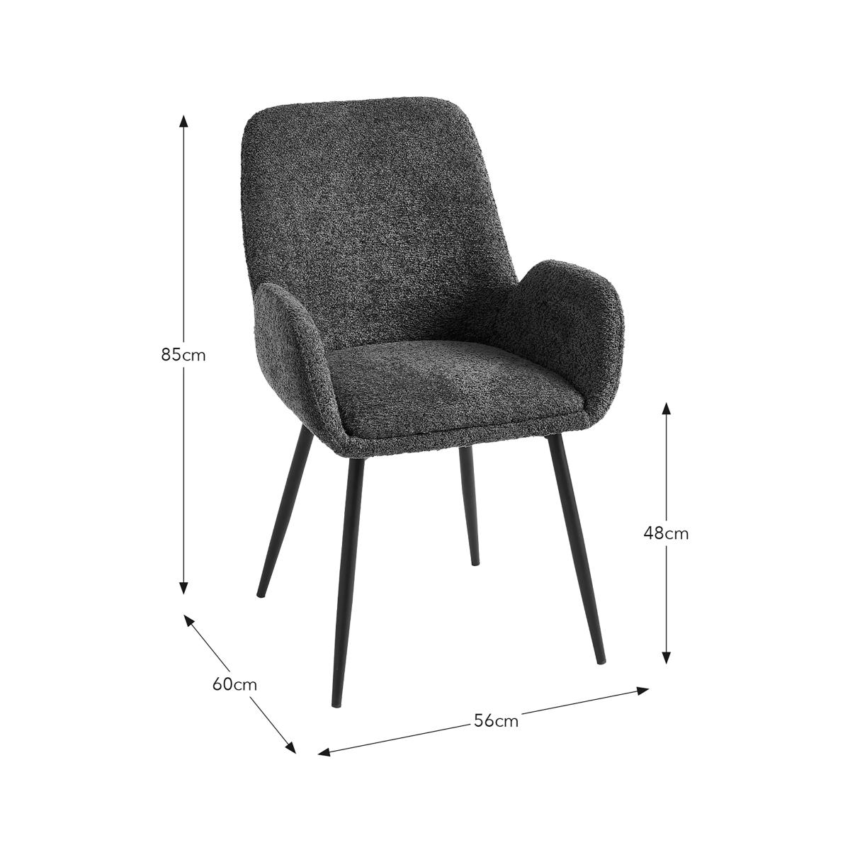 Axel Boucle Chenille Dining Chair Folkstone Blue – image 7
