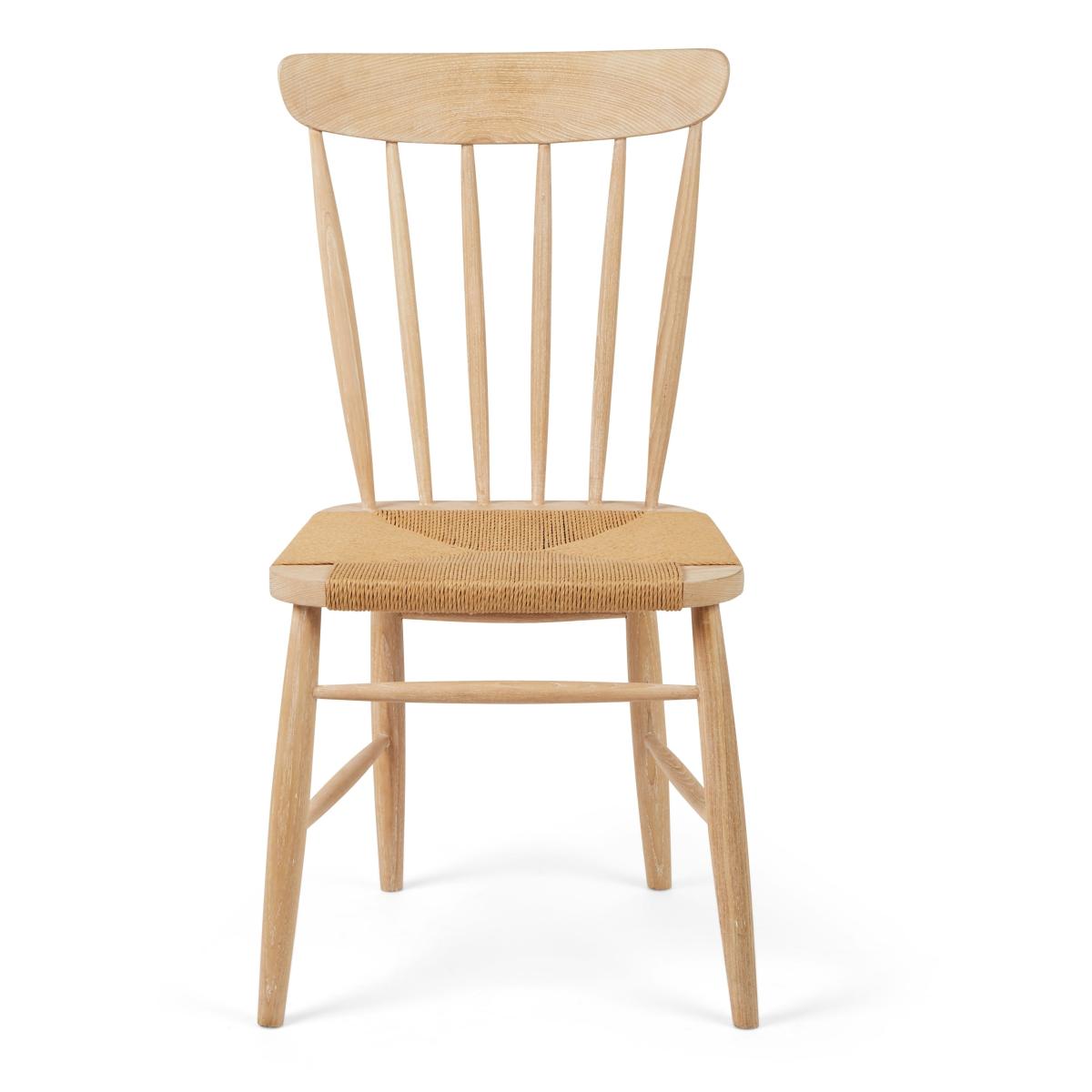 Churchgate Set of 2 Ash Wood Chairs White – image 3