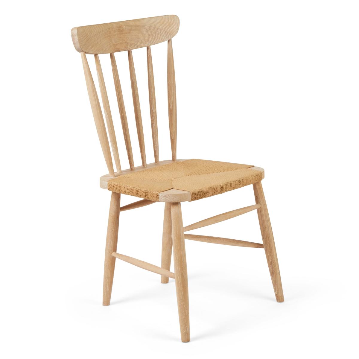 Churchgate Set of 2 Ash Wood Chairs White – image 4