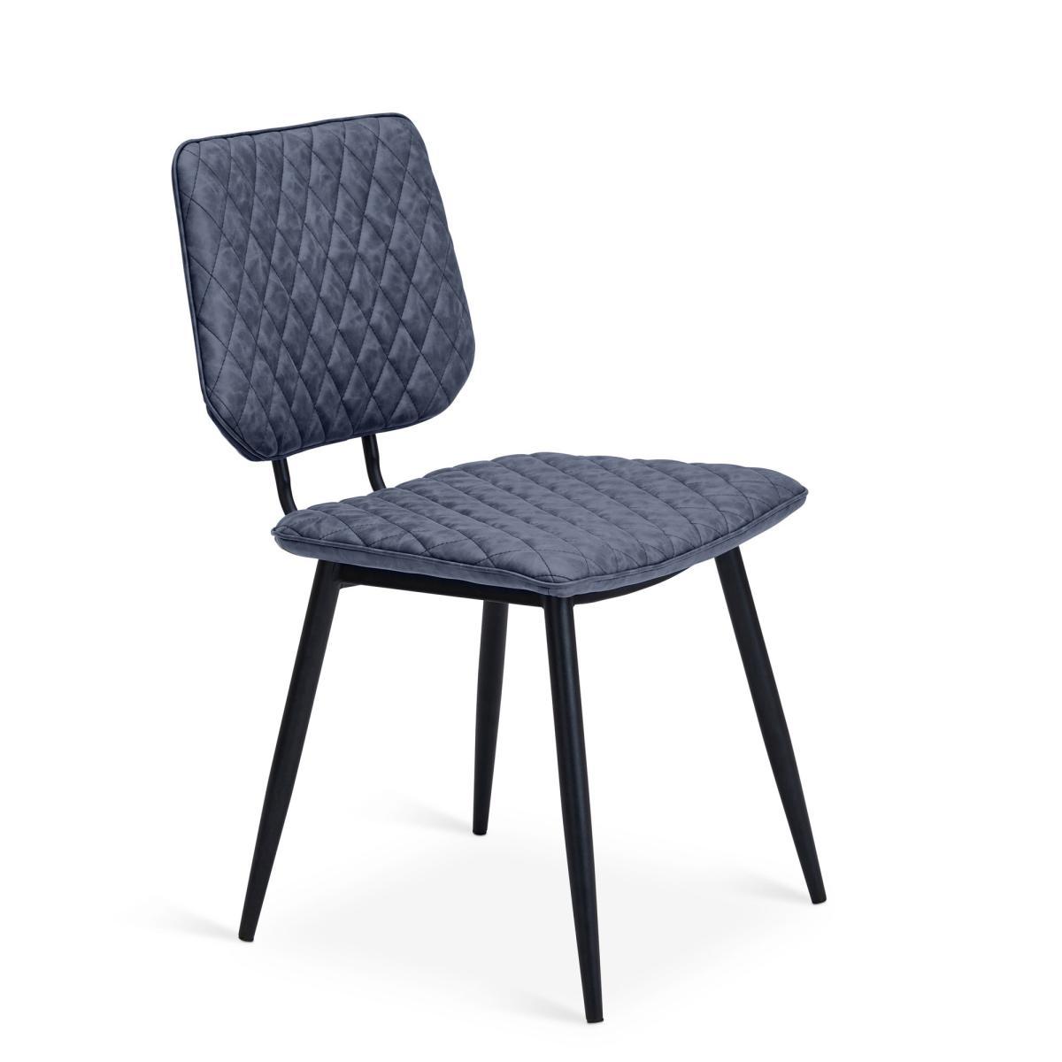 Austin Set Of 2 Dining Chairs Grey PU Leather Grey – image 7